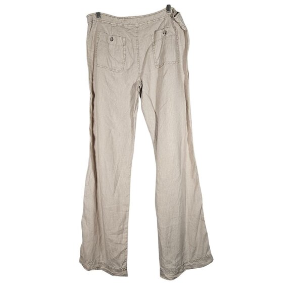 Michael Stars Women’s Linen Pants Beige M Drawstring Coastal Cowgirl Clean Girl - Picture 3 of 12